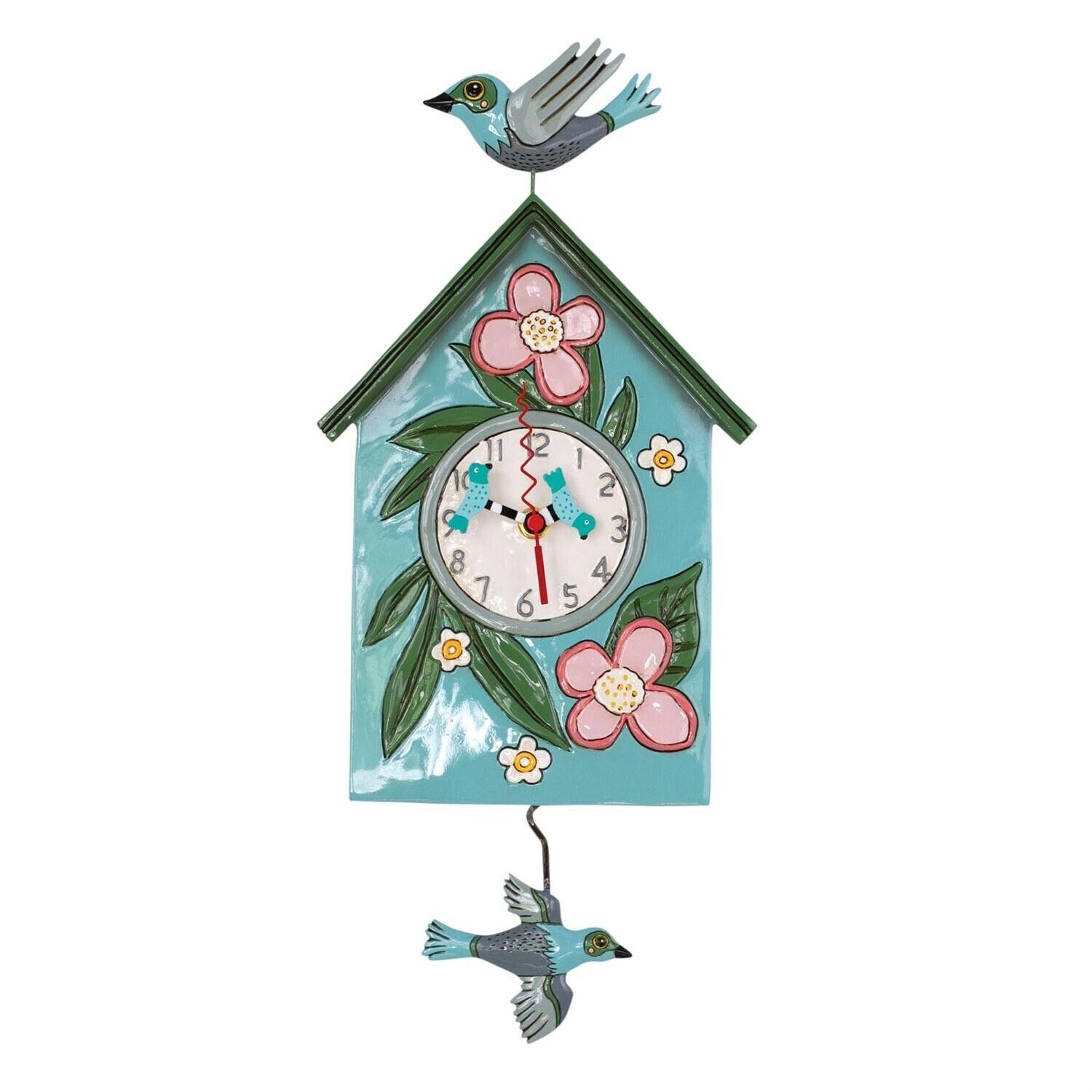 Allen Design Studio Wall Clock: Blessed Nest Birdhouse, Item# P1994