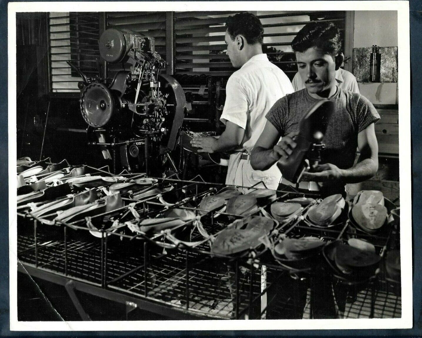 WORLDWIDE FAMED CUBAN FOOTWEAR AMADEO STYLE SHOES FACTORY CUBA 1950s Photo Y 247