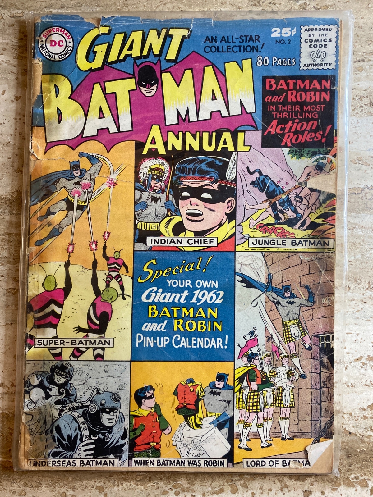 Giant Batman Annual No.2 1962 Comic Book VG Condition Collectible DC Comics Vint