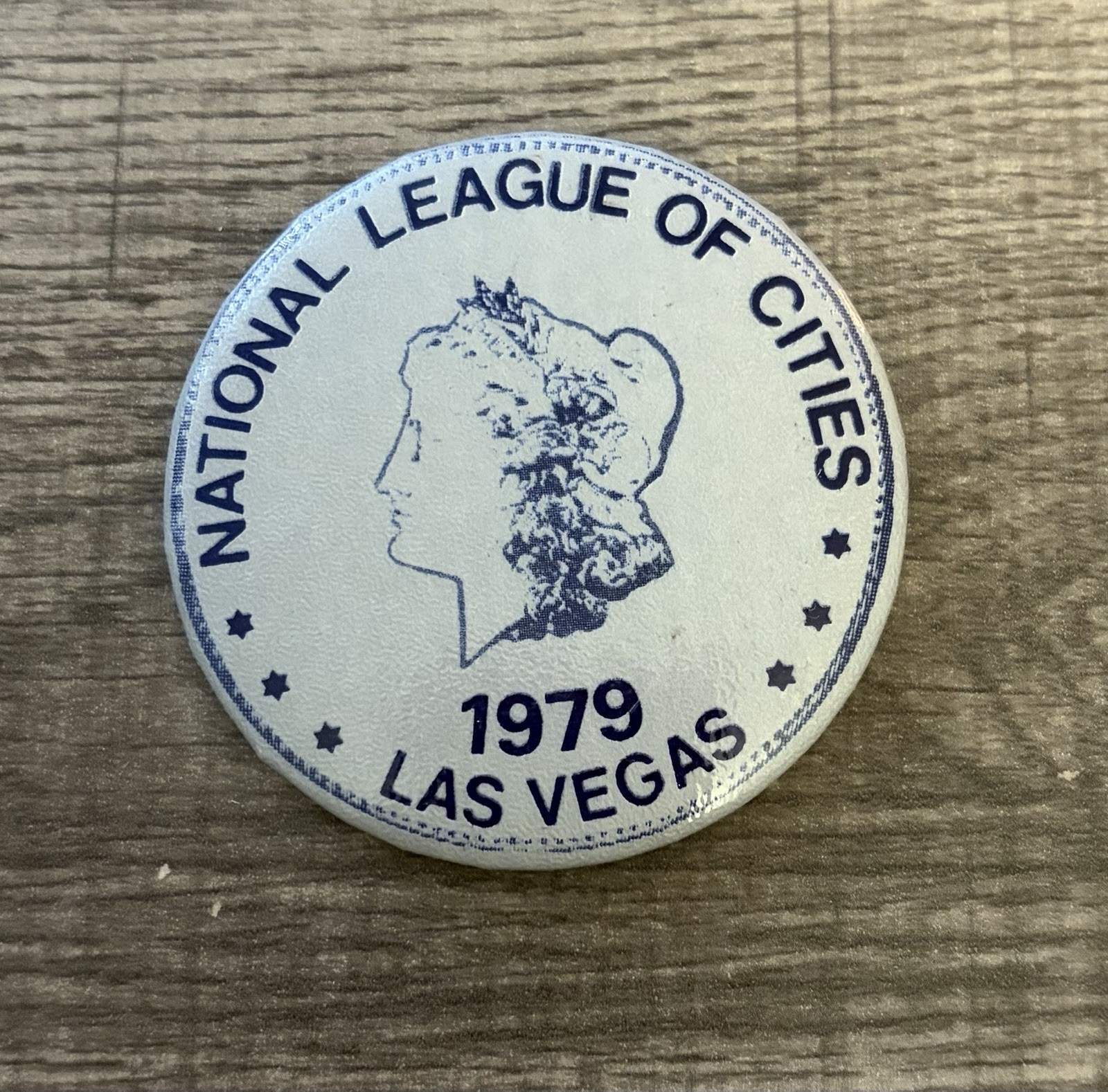 Vtg National League Of Cities 1979 Las Vegas Pinback Button