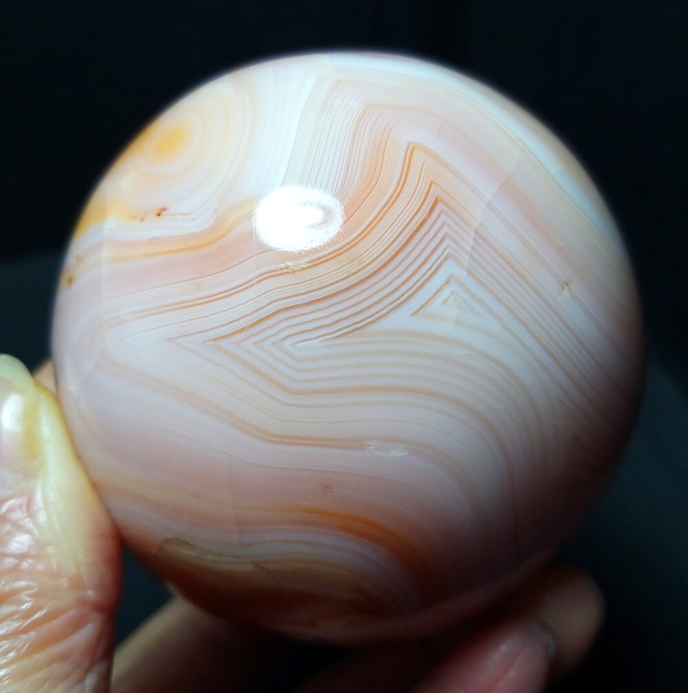 TOP 405G Natural Polished Red Agate Carnelian Crystal Sphere Ball HealingYWD441