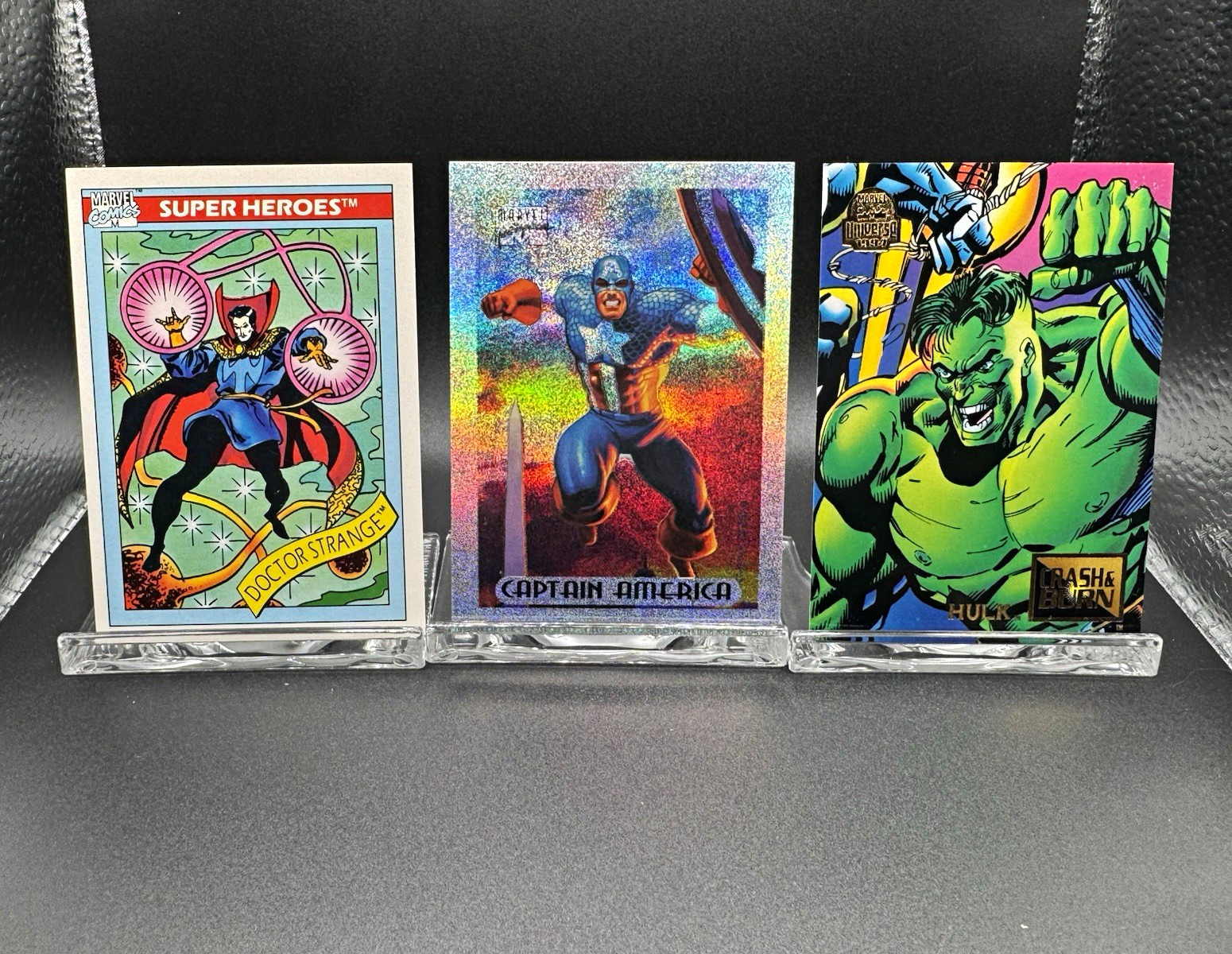 Marvel Card Lot Doctor Strange Captain America Holofoil Hulk 1990s Vintage