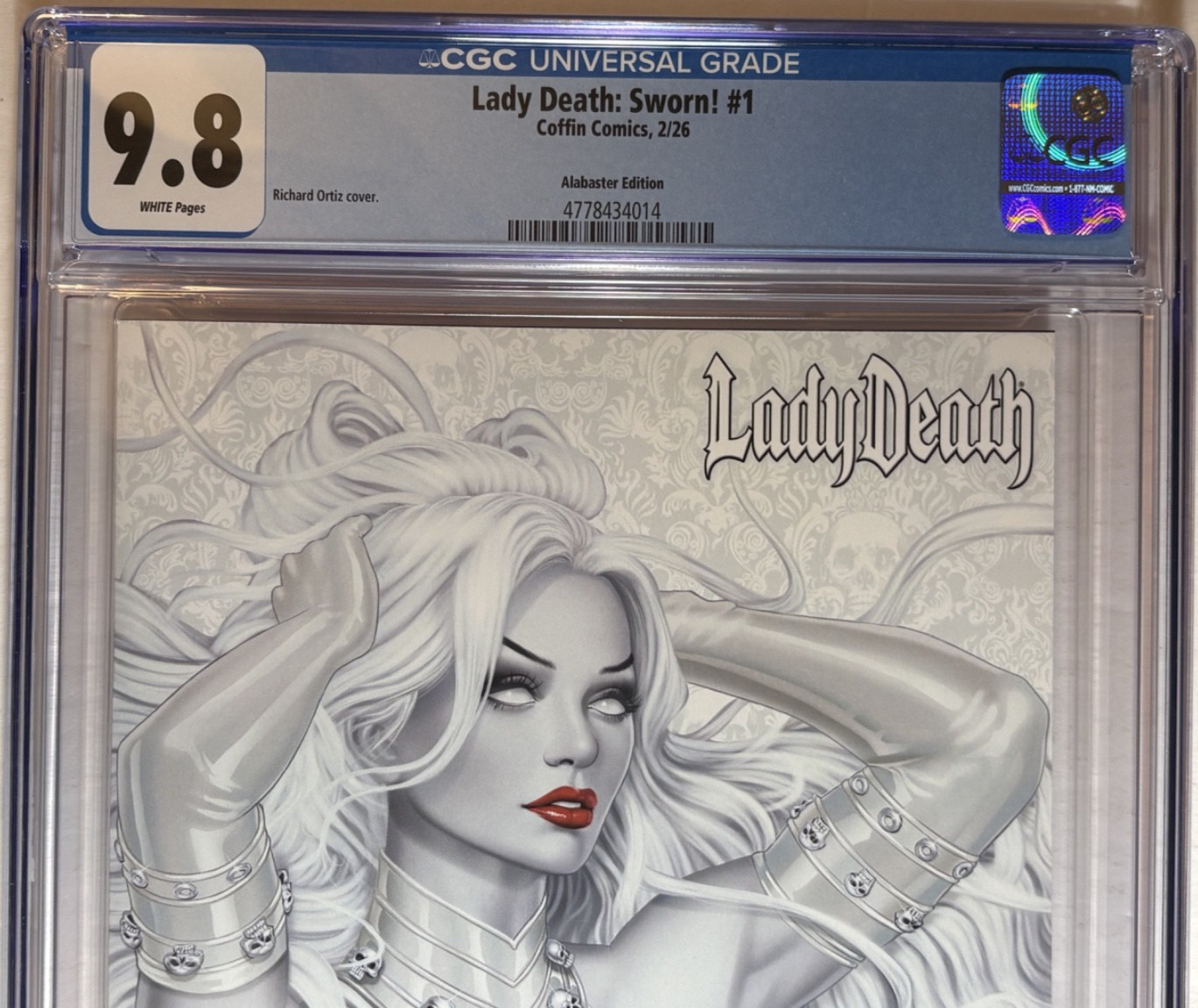 LADY DEATH: SWORN #1 CGC 9.8 NM/MT 🔥Alabaster Edition Ltd 99 ⚰️Coffin Comics