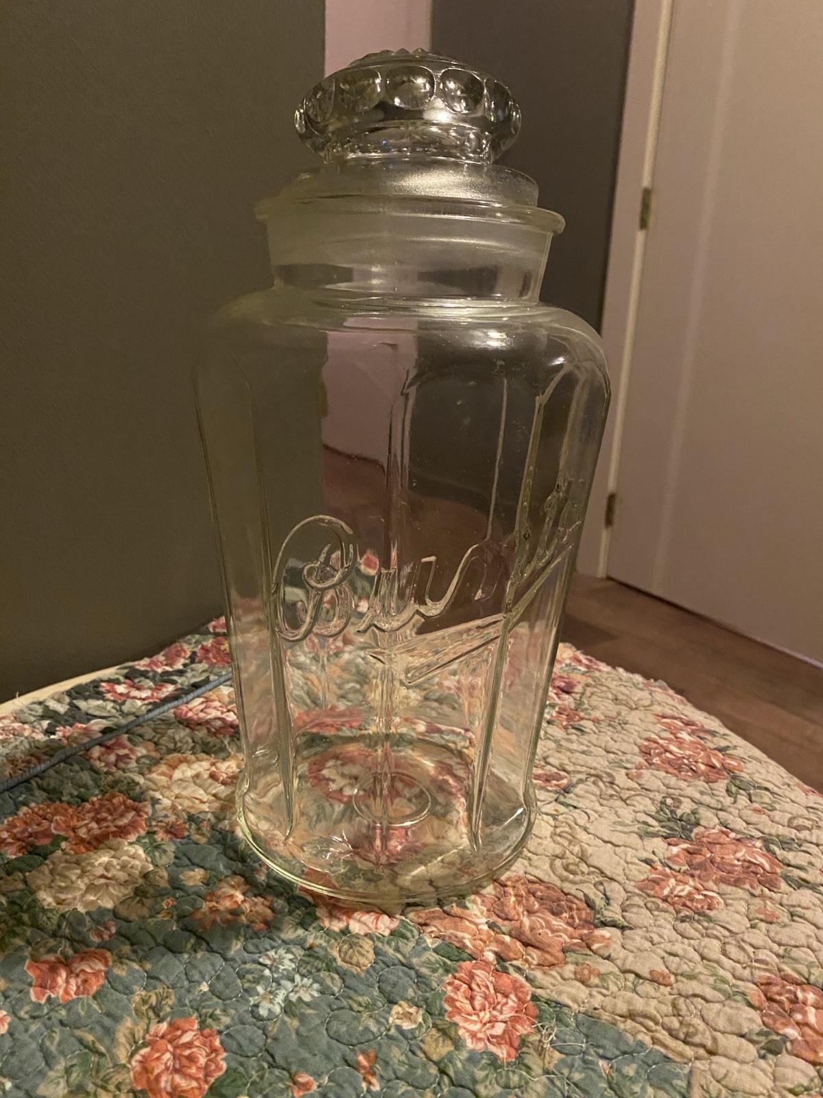 Vintage Bunte Candy Jar With Lid Vintage Bunte Candy Jar With Lid