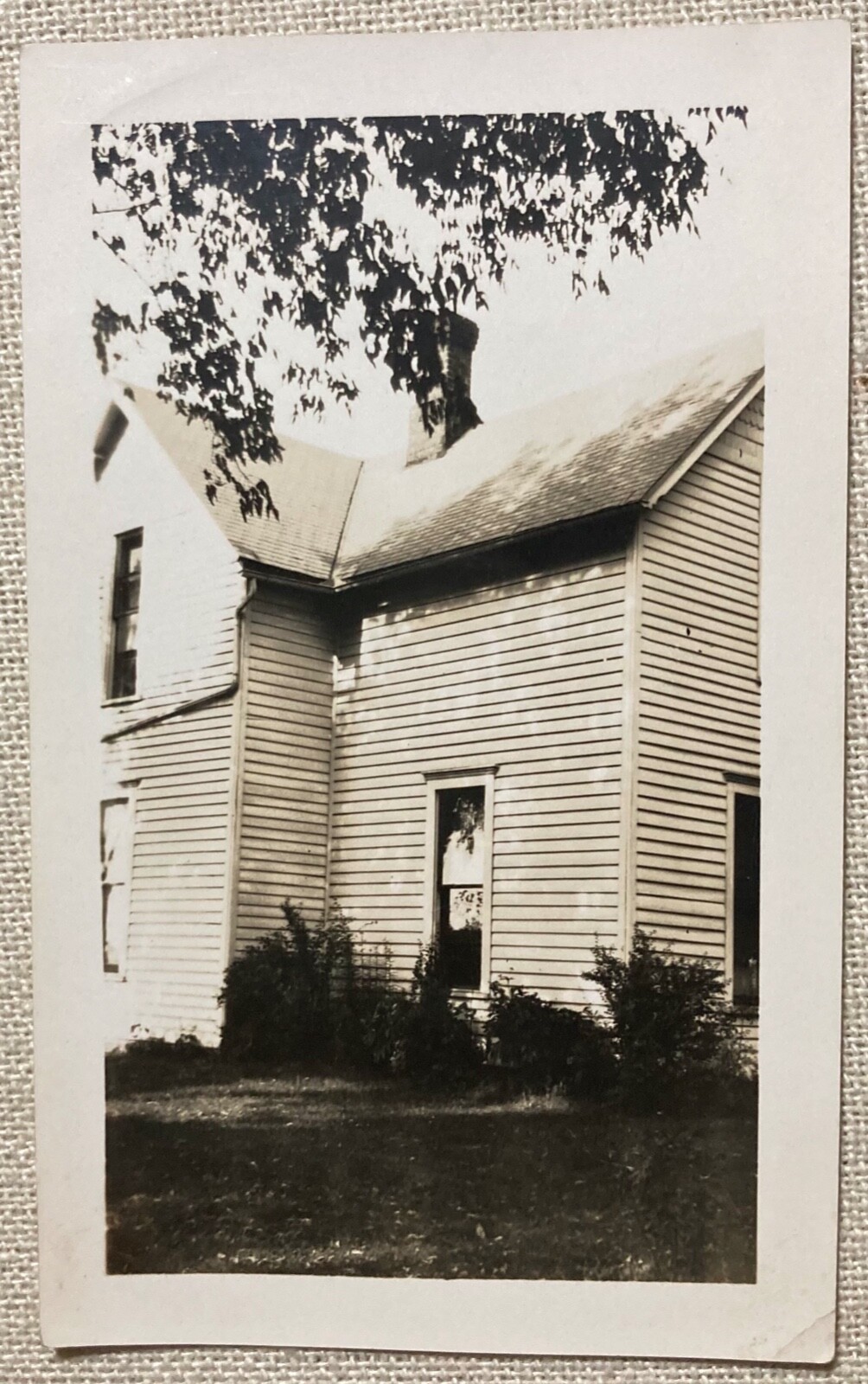 Vintage Photo White House Farmhouse Country B&W 4.5\