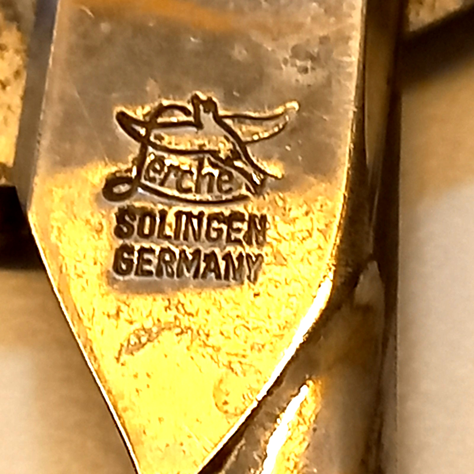 Vintage LERCHE (Lark) SOLINGEN Specialty Gorged & Nickel-plated Office Scissors