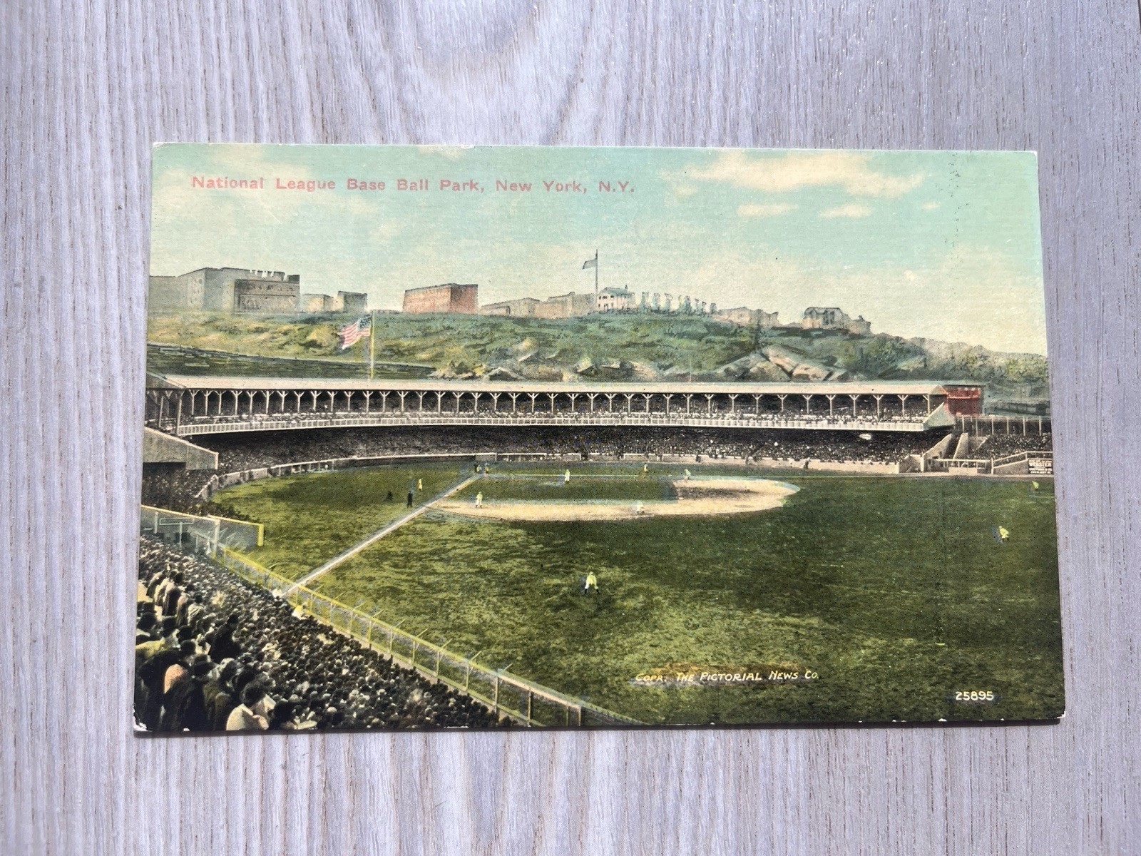 1910's Polo Grounds National League Baseball Park New York Rare Postcard