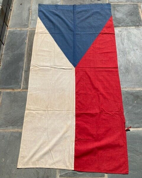 VINTAGE (60’s) CZECH REPUBLIC SEWN CLOTH FLAG, FLOWN DURING “1968 PRAGUE SPRING”