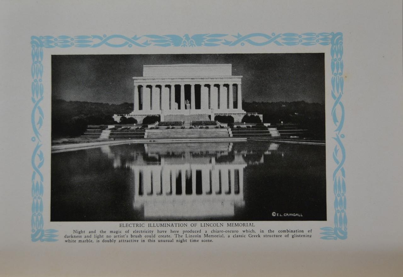 Antique Washington DC Lincoln Memorial Art Print 1923 Original Wall Décor Antique Washington DC Lincoln Memorial Art Print 1923 Original Wall Décor