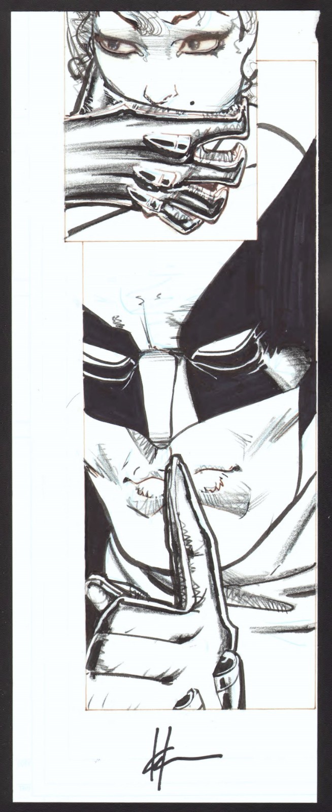 HOWARD CHAYKIN SIGNED 2008 WOLVERINE, PHAEDRA ORIGINAL ART 