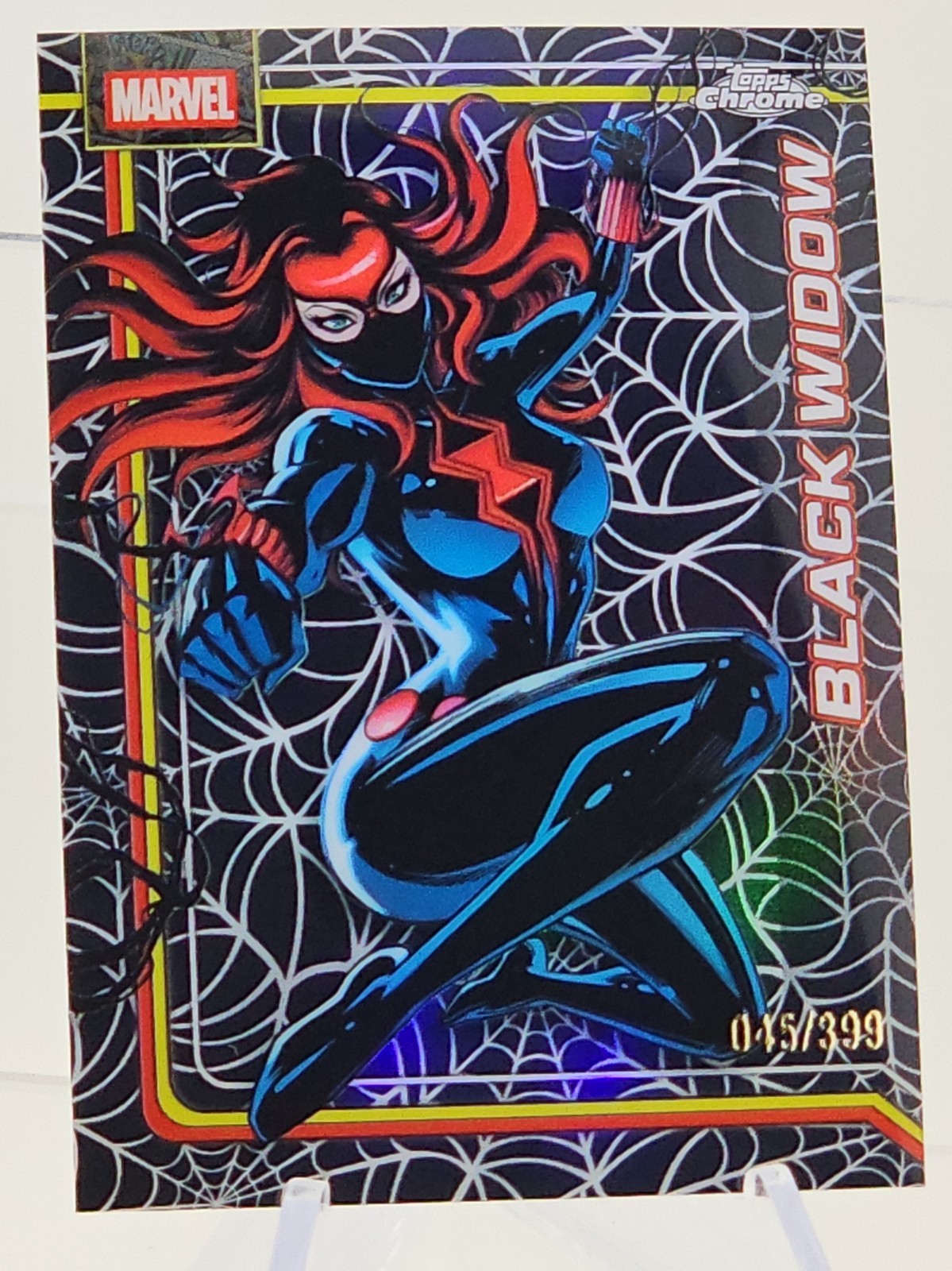 2026 Topps Chrome Marvel Spider Web Refractors /399 Black Widow Natasha Romanoff