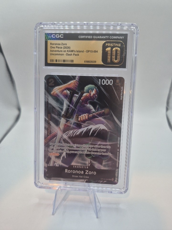 2026 ONE PIECE ADVENTURE ON KAMI'S ISLAND  #094 RORONOA ZORO CGC PRISTINE 10