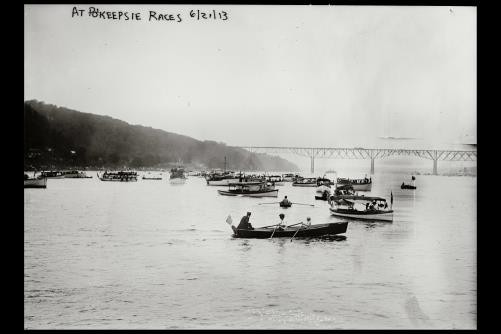 Photo:At Poughkeepsie races,New York,N.Y.,June 21,1913,Rowing Races,bridge