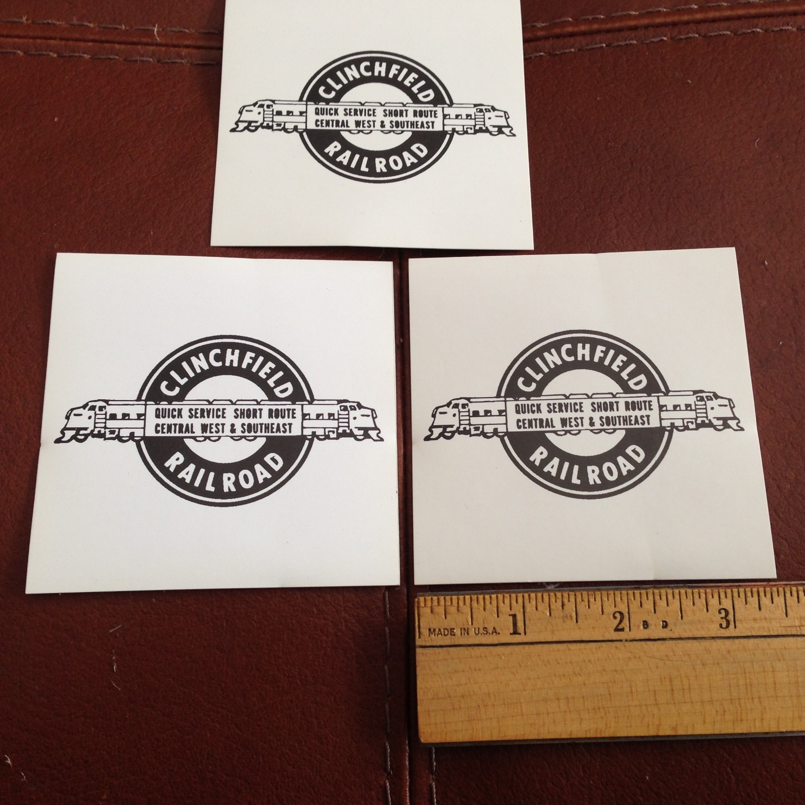 Railroad Decals (3)-CLINCHFIELD (CRR)-free shipping 