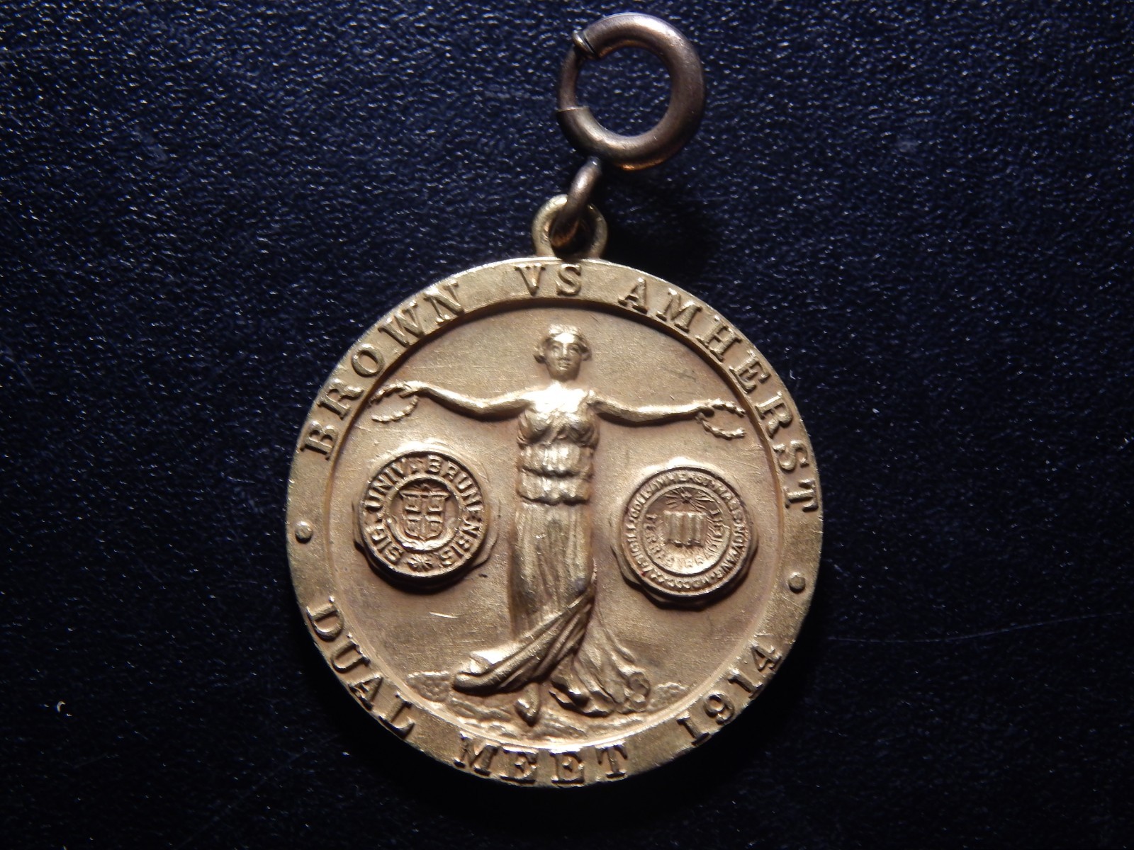 1914 Vintage Brown Vs Amherst Dual Meet Hammer Throwing Medal-Nice-bb353cxx 1914 Vintage Brown Vs Amherst Dual Meet Hammer Throwing Medal-Nice-bb353cxx