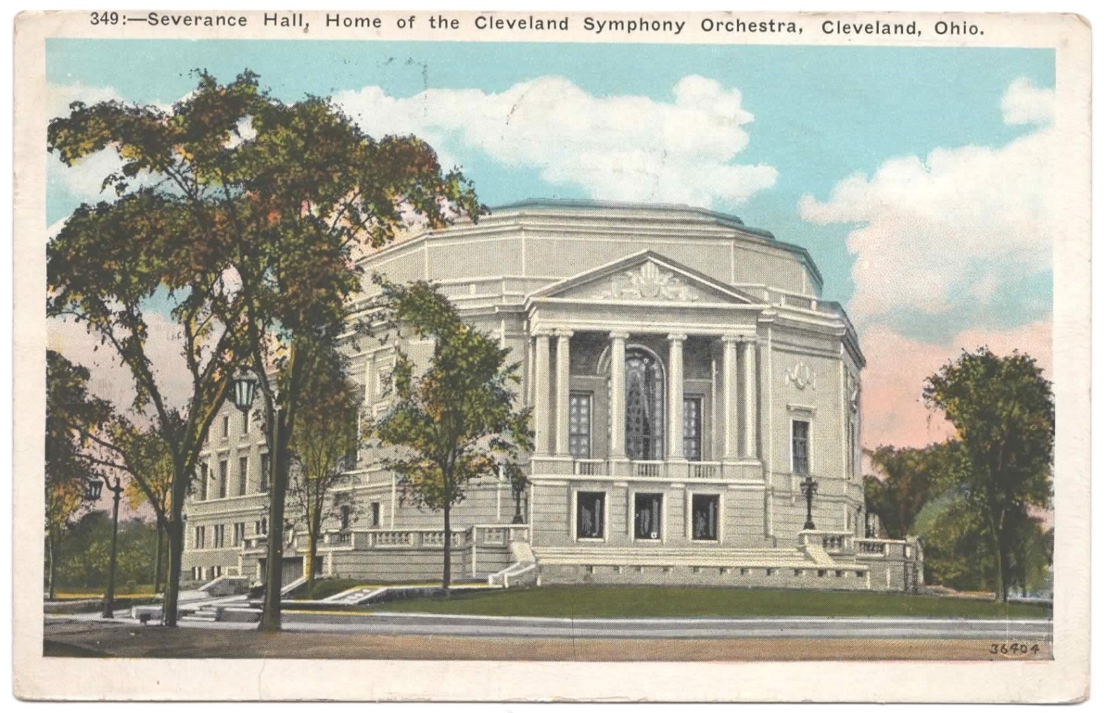 1932 White Border Postcard Severance Hall, Cleveland Ohio Symphony Orchestra 1932 White Border Postcard Severance Hall, Cleveland Ohio Symphony Orchestra