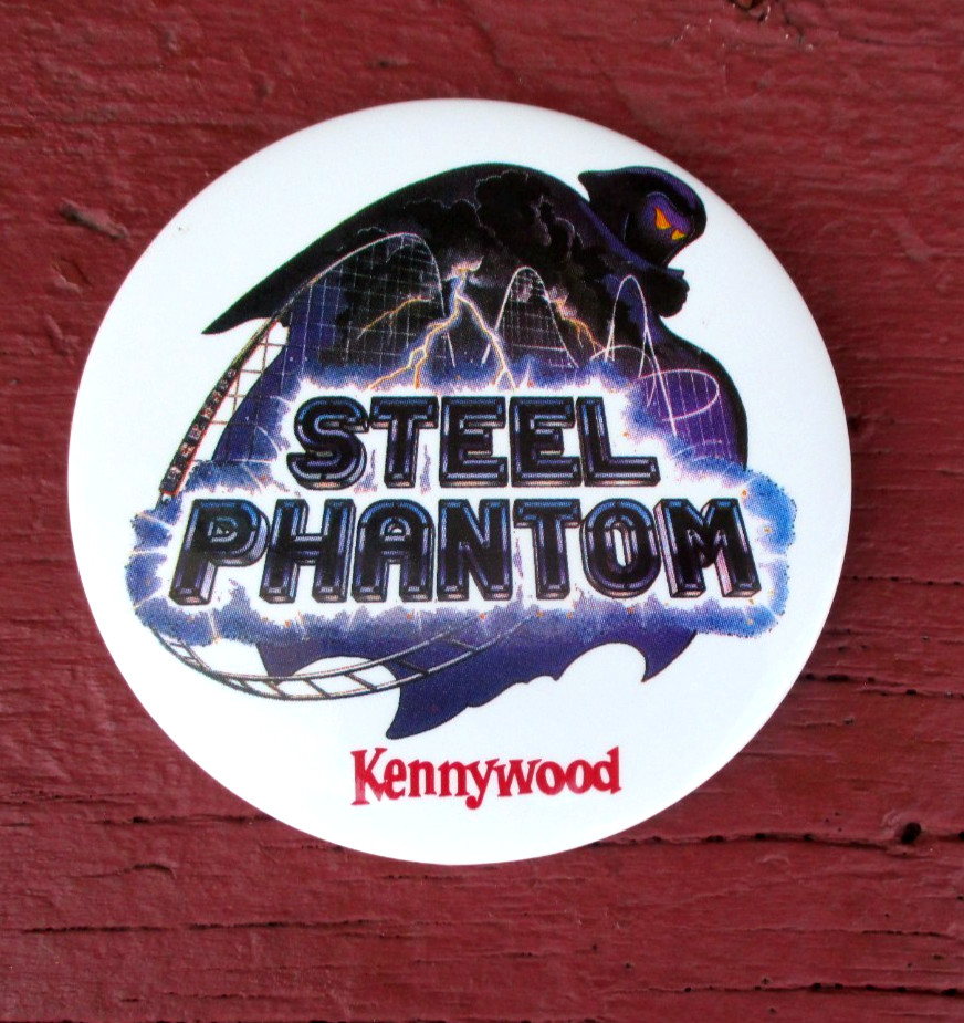 Steel Phantom Kennywood Park Pinback Pin