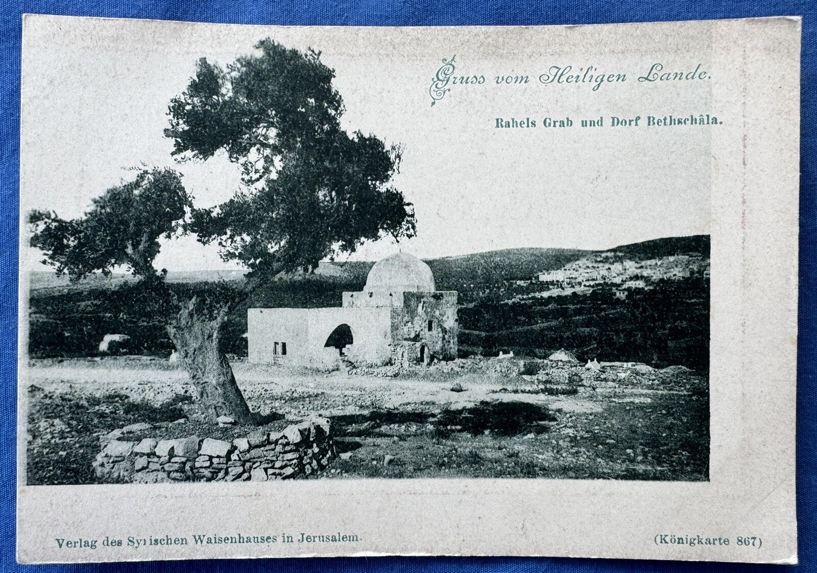 1899 Rachel’s Tomb Wien Vienna Jerusalem Postmark Palestine Ottoman Turquie Jews