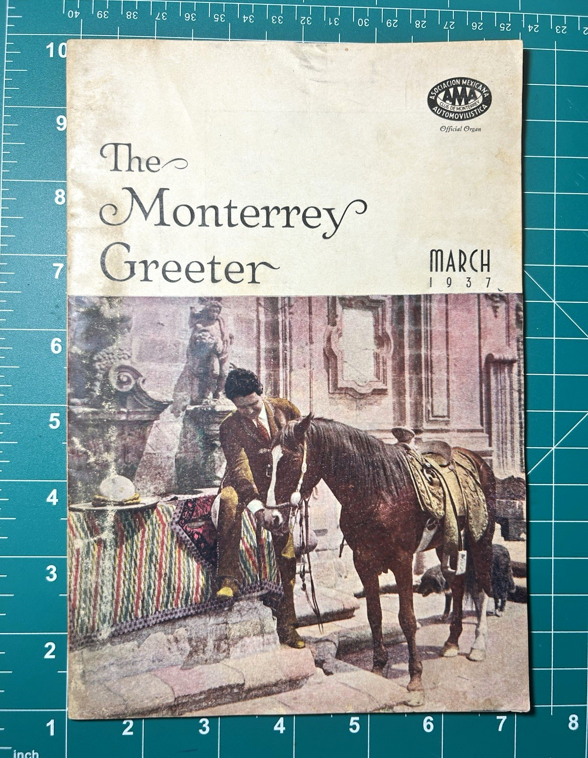 The Monterrey Greeter Travel Booklet w/ Fold-Out Map, March 1937, Mexico