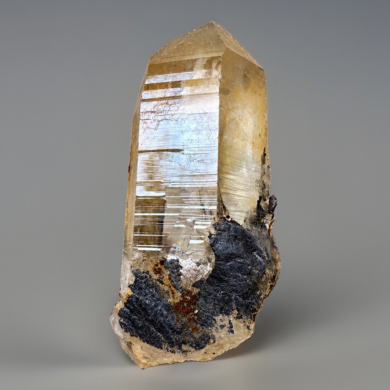 “Golden Spectrum”Hashupi Himalayan Rainbow Iridescent Skin Scenic Quartz Crystal “Golden Spectrum”Hashupi Himalayan Rainbow Iridescent Skin Scenic Quartz Crystal