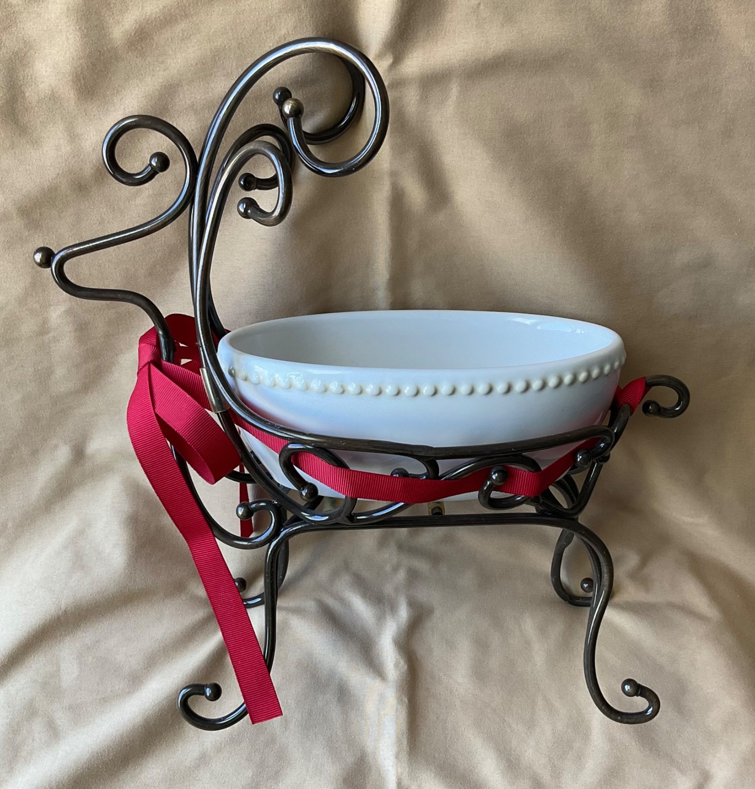 Princess House “Pavilion” Reindeer Candy Dish