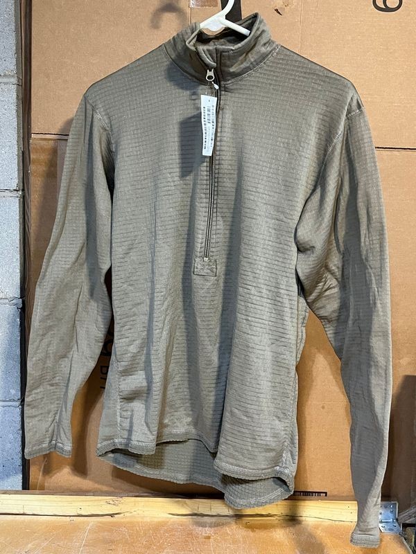 NEW - USGI ECWCS Gen III Level 2 Waffle Grid Fleece Shirt Tan 499 Small Regular