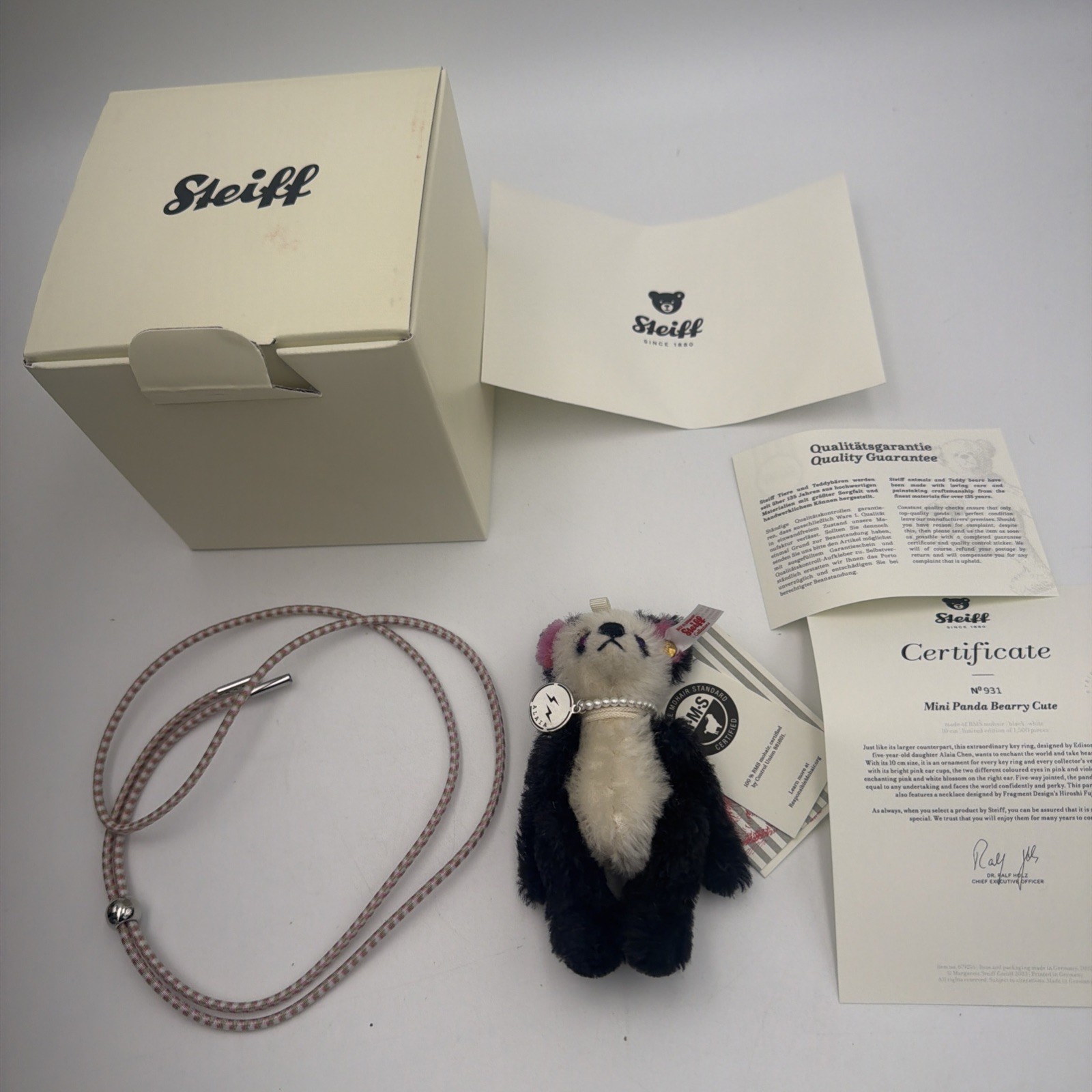 Steiff x fragment Teddy Bear Mini Panda Bearry Cute