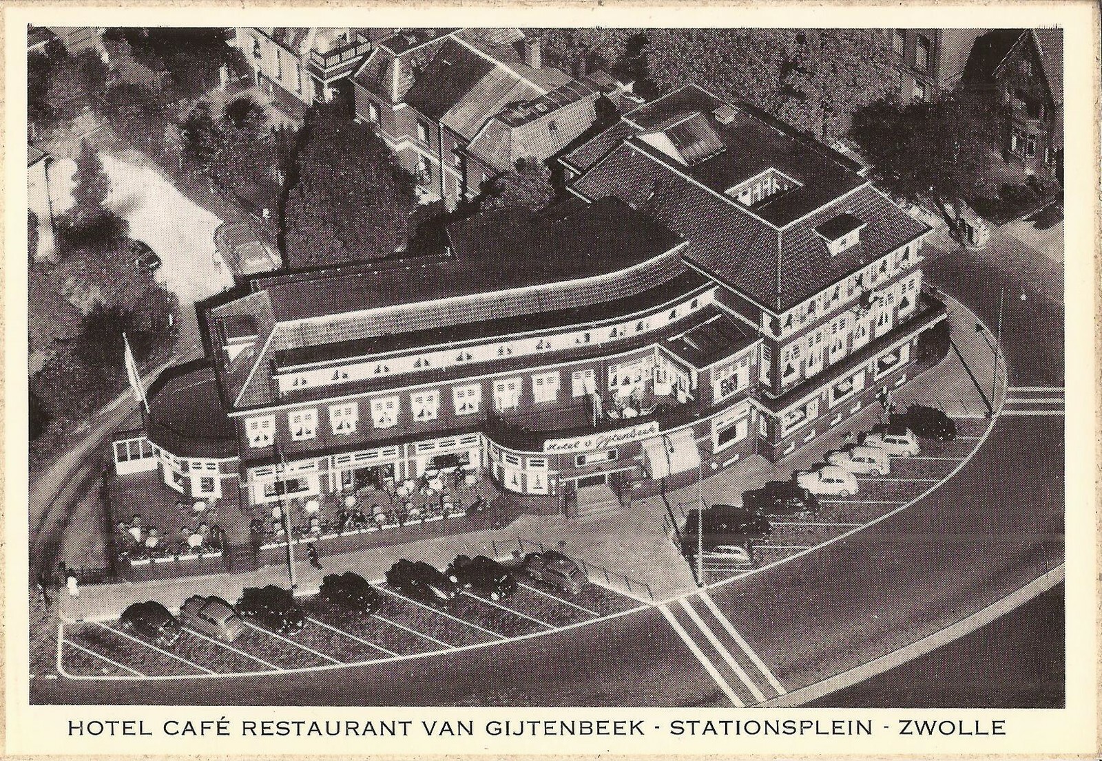Zwolle, NETHERLANDS - Hotel Café Restaurant Van Gijtenbeek - Stationsplein