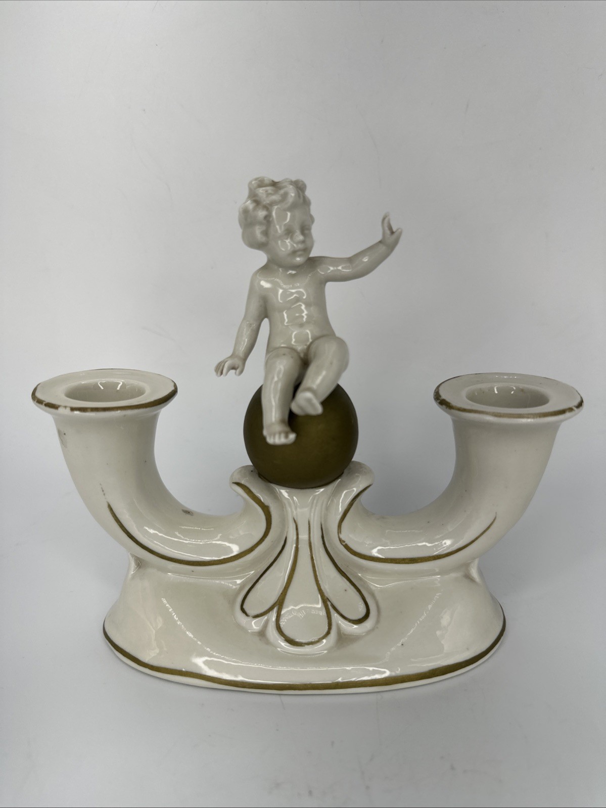 Vintage Gerold Porzellan Cherub Candelabra Art Deco Candle Holder Germany Vintage Gerold Porzellan Cherub Candelabra Art Deco Candle Holder Germany