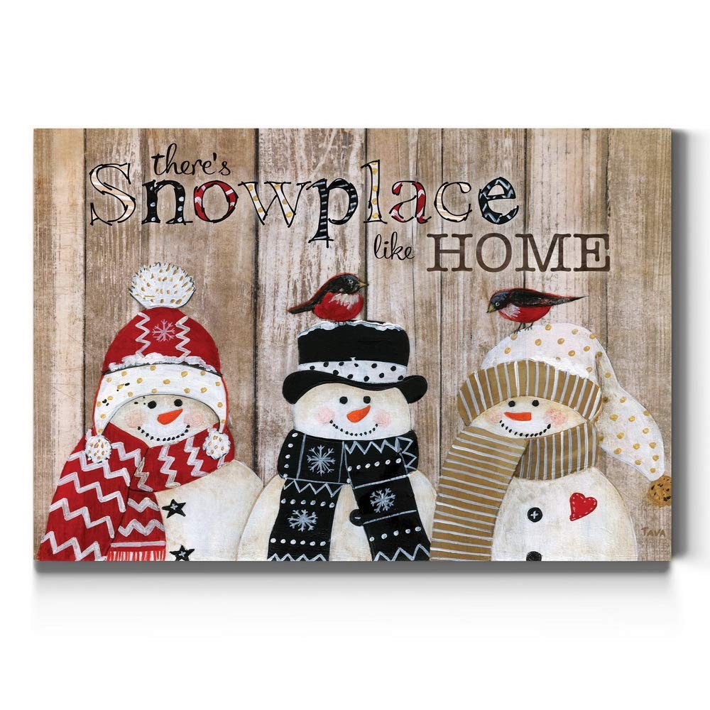 Renditions Gallery Snowplace Like Home Canvas 32 in H x 48 in W