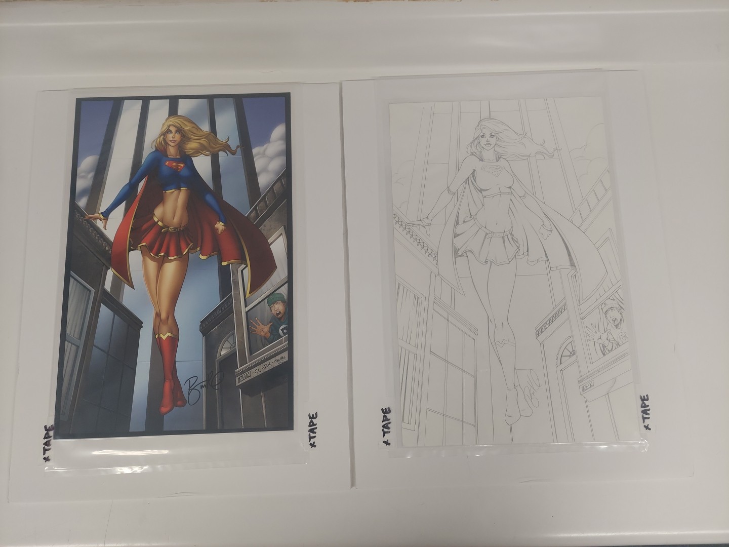 Ryan Kincaid Original Art Supergirl Pencil Sketch Published As A Print 11x17 Ryan Kincaid Original Art Supergirl Pencil Sketch Published As A Print 11x17