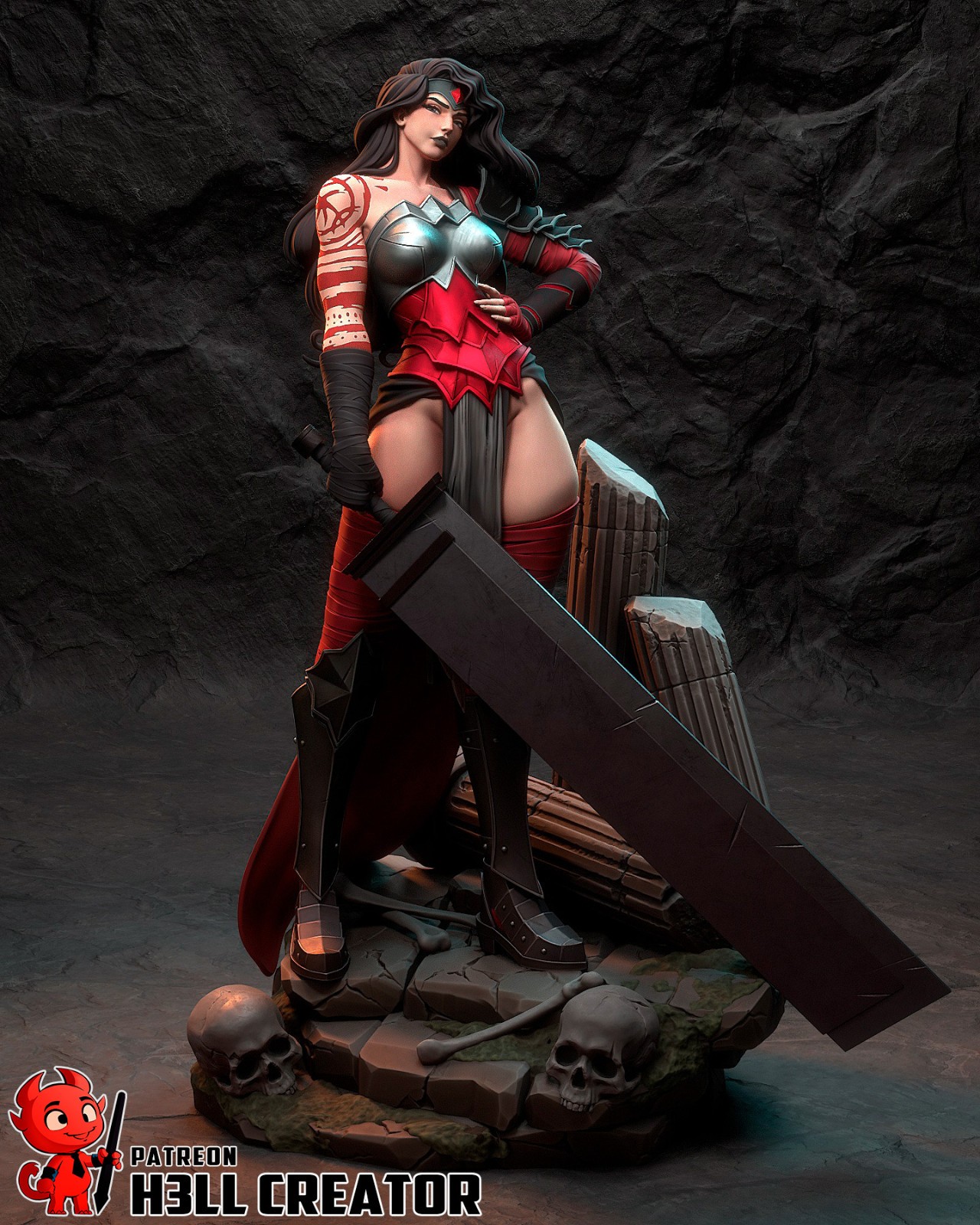 Absolute Wonder Woman Hand Painted or Unpainted Resin Figure 24cm 1/9 Scale