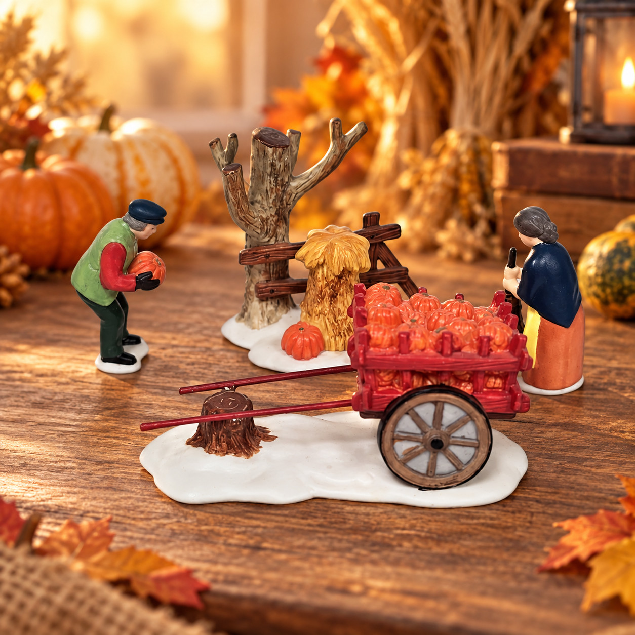 Dept 56 Heritage Village Harvest Time 5941-2 Set of 4 Retired Fall Decor w/ Box