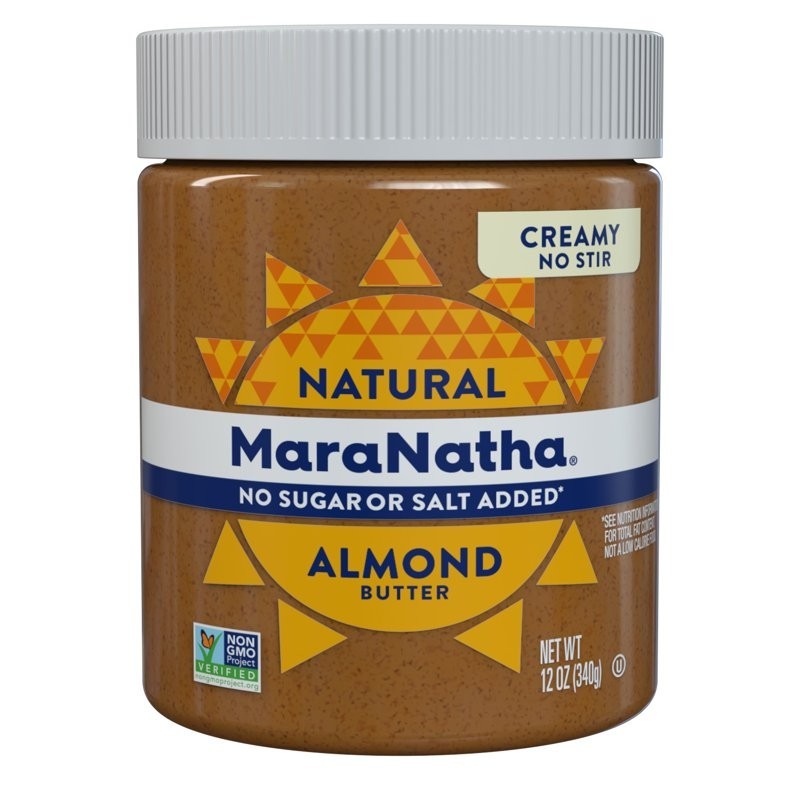MaraNatha Natural No Sugar No Salt Crunchy Almond Butter, 12 oz