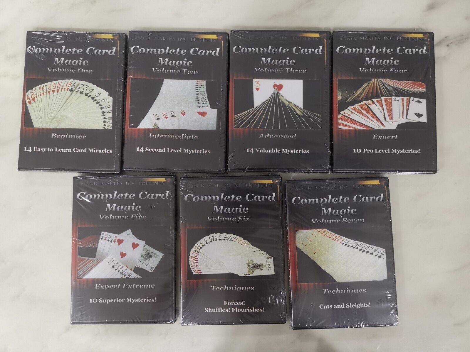 Complete Card Magic Gerry Griffin 7 DVD SET TRICKS RARE encyclopedia trick