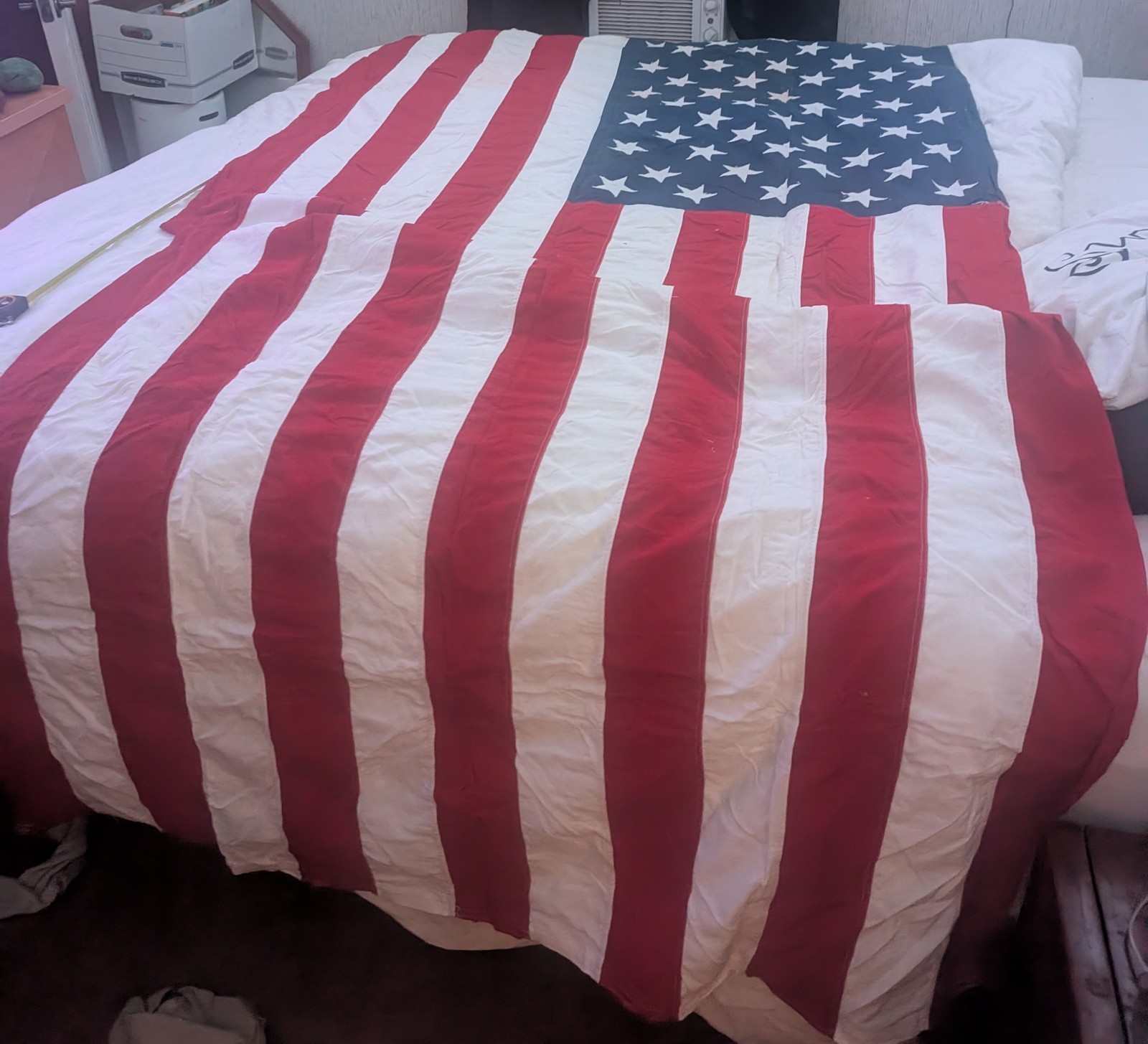 Vtg Valley Forge BEST 2x2 Ply Cotton American Flag 50  4.5\'x9\'
