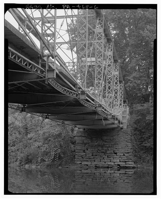 Photo:Nicholson Township PA 1900s Lenticular Bridge 3/4 View From Below