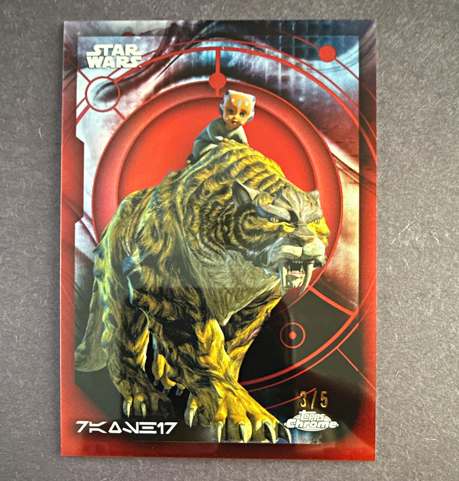 Topps Chrome Star Wars Tales of the Jedi Raxshir AURE-109 Serial # 3/5