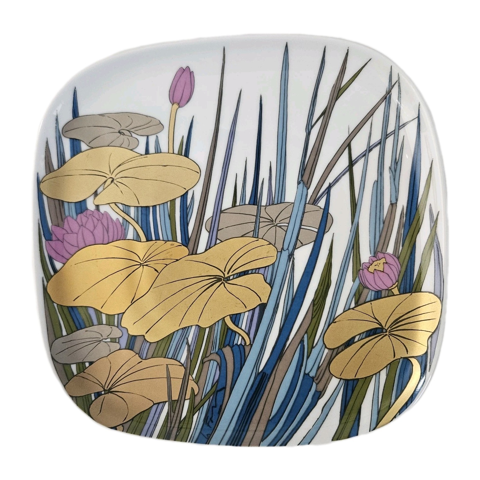 VTG Rosenthal Studio-Line Porcelain Dish Water Lily Design Alain Le Foll Germany VTG Rosenthal Studio-Line Porcelain Dish Water Lily Design Alain Le Foll Germany