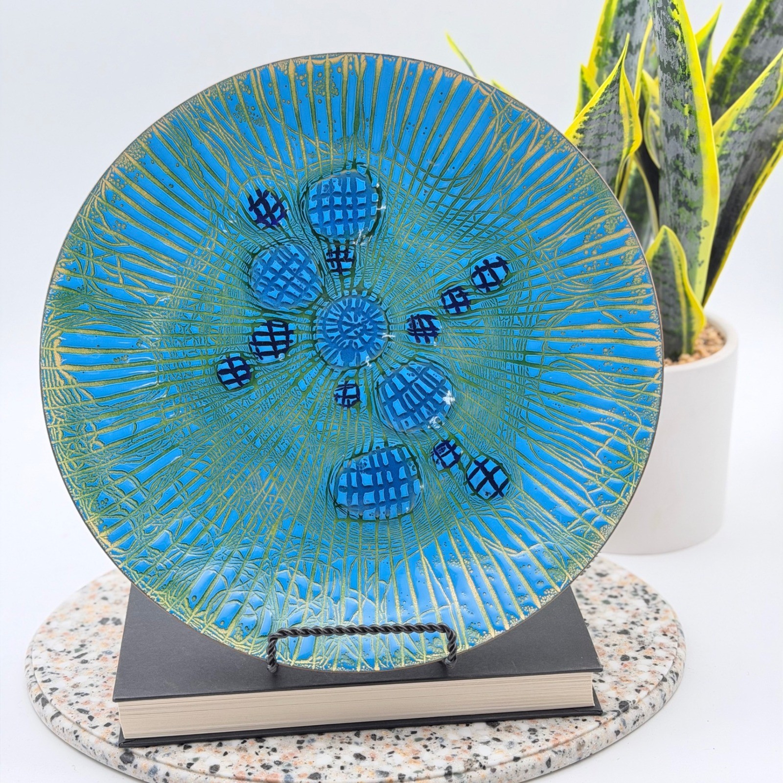 1960s Vintage Annemarie Davidson Enamel on Copper Tray Jewels Series MCM 12\