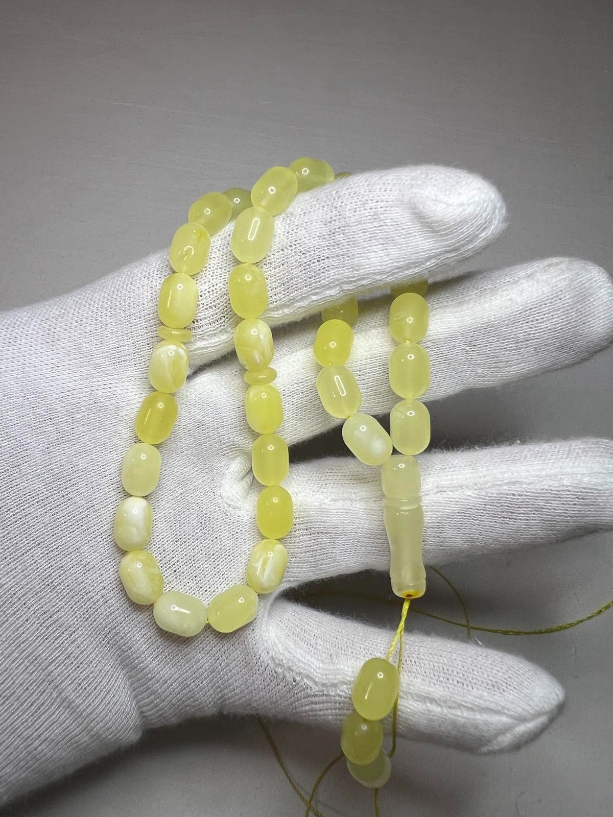 Natural  amber  14.6g  ISLAMIC 33+3 PRAYER ROSARY BEADS Tasbih Misbaha gift