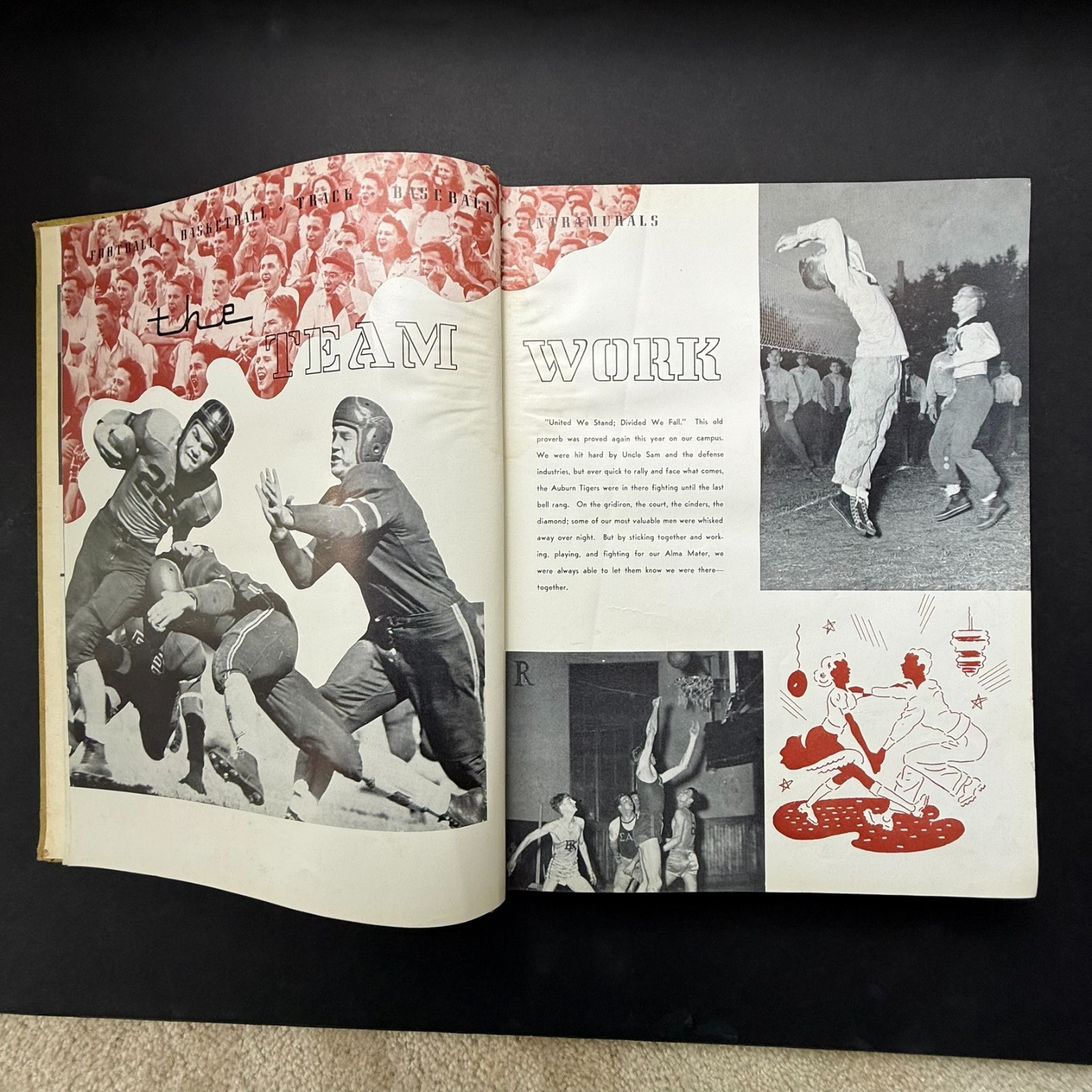 1942 Auburn University Glomerata Yearbook • WWII Era • Clean Photos & Text • Tig
