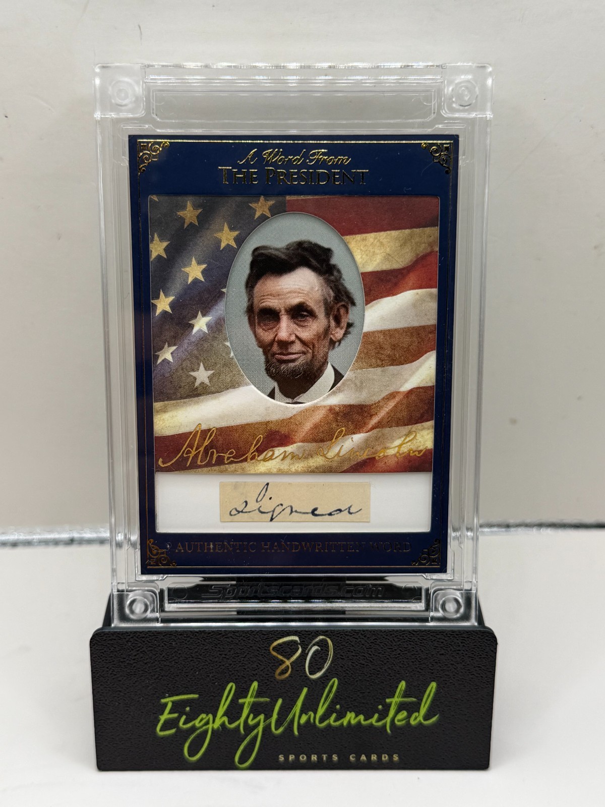 Abraham Lincoln - POTUS A Word From The President - Handwritten Word Abraham Lincoln - POTUS A Word From The President - Handwritten Word