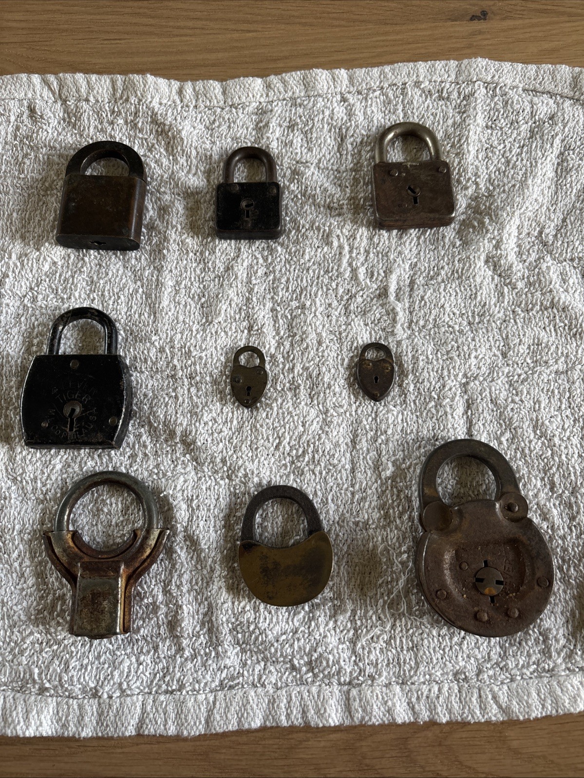 (9) Vintage Lot Of  Pad Locks