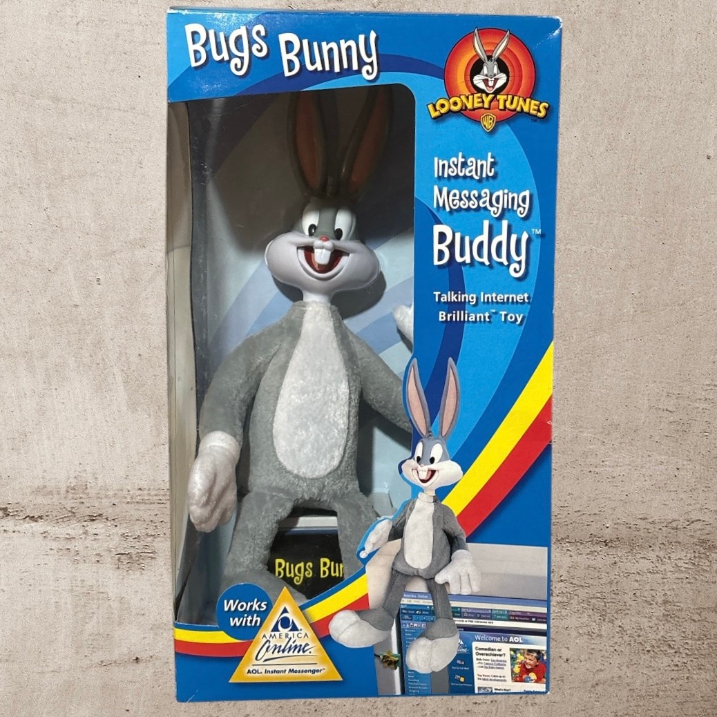 Vtg 2002 Looney Tunes Bugs Bunny Talking Aol Instant Message Buddy