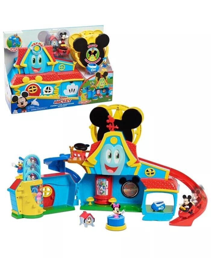 Mickey Mouse Disney Junior Funny The Funhouse 13 Piece Lights and Sounds Playset