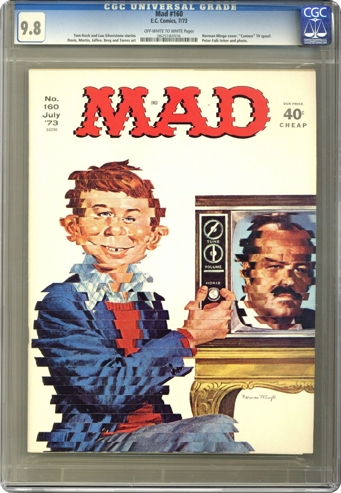 Mad Magazine #160 CGC 9.8 1973 0625182016