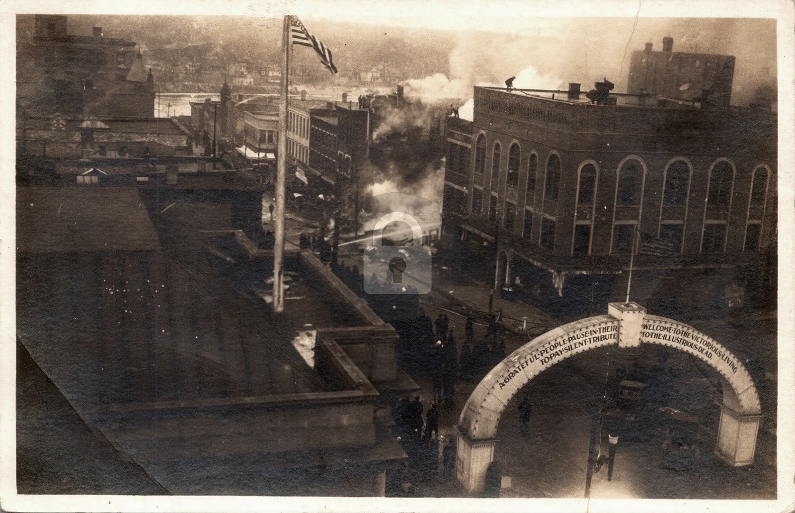 Dixon Theatre Fire Dixon Illinois IL 1920 RPPC Photo Postcard COPY