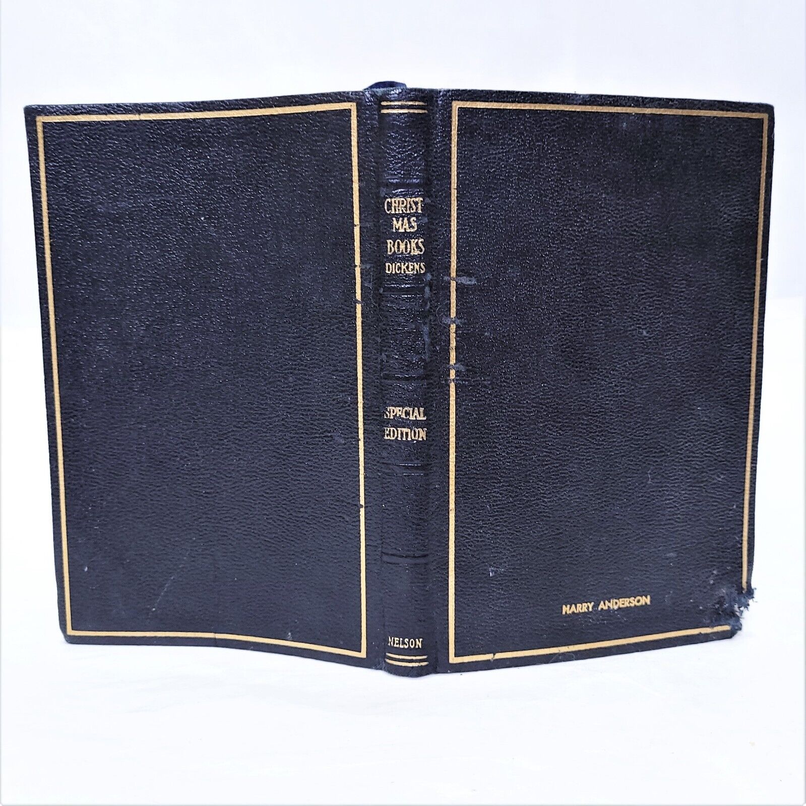1950 Lumber Supply Co Customer Special Edition Charles Dickens Leather Book VTG