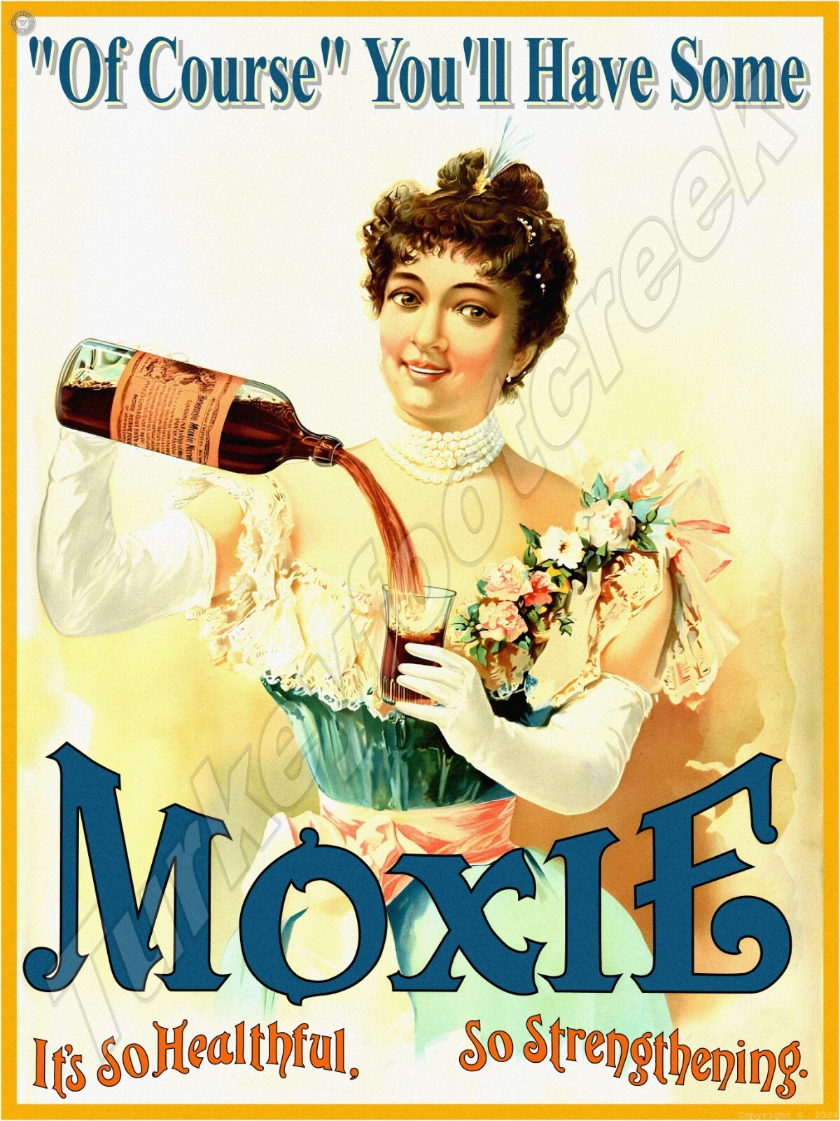 Moxie Beverage Metal Sign 3 Sizes to Choose From
